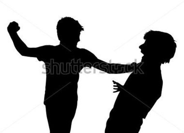 File Browse   Education   Image Of Teen Boys In Fist Fight Silhouette