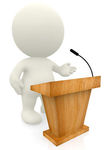3d Person Making A Speech   3d Person Standing By A Lectern