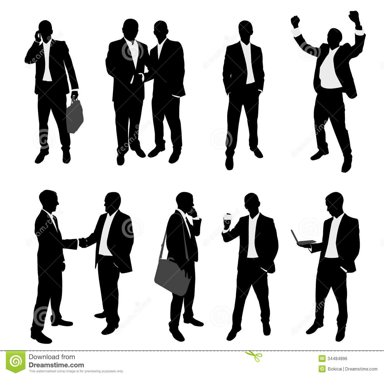 Business People Silhouettes Royalty Free Stock Image   Image  34484896