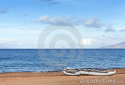 Double Outrigger Hawaiian Canoe Royalty Free Stock Image   Image    