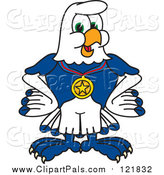 Pal Clipart Of A Seahawk Sports Mascot Wearing A Medal By Toons4biz