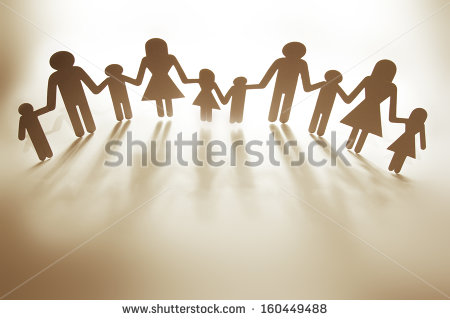 Paper Doll Family Holding Hands Stock Photo 160449488   Shutterstock