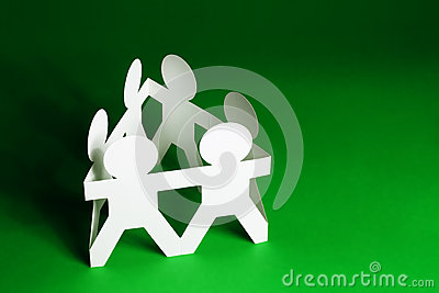 Paper Dolls Holding Hands Royalty Free Stock Photo   Image  27193935