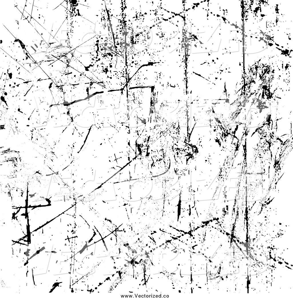Clipart Of A Grungy Scratched Texture Background In Black And White By