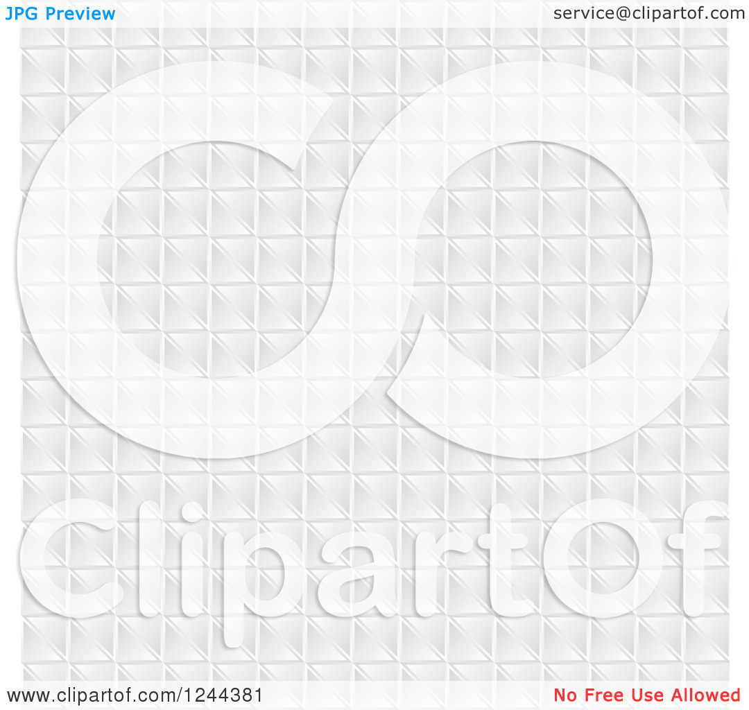 Clipart Of A White Pixel Tile Or Square Background Texture   Royalty