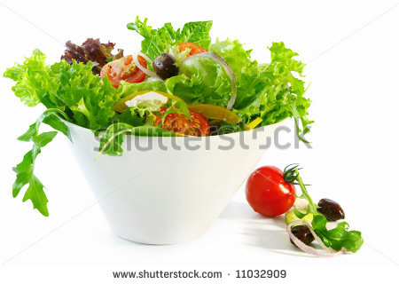 Tossed Salad Clipart Tossed Green Salad In A White