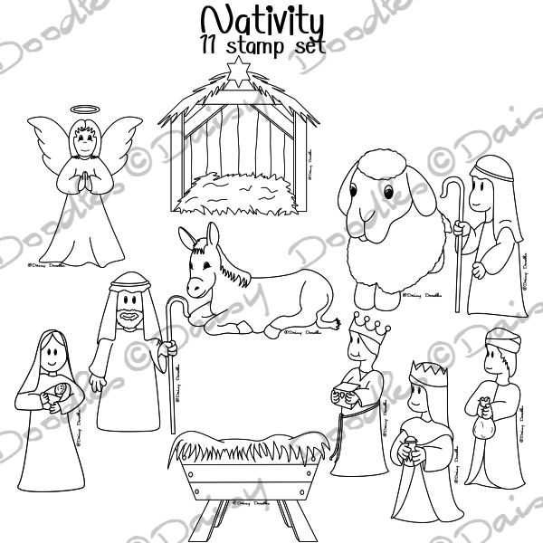 Black And White Black And White Nativity With Black And White Black