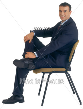 Chair Side Clipart   Image 60091005   Business Man Sitting On Chair