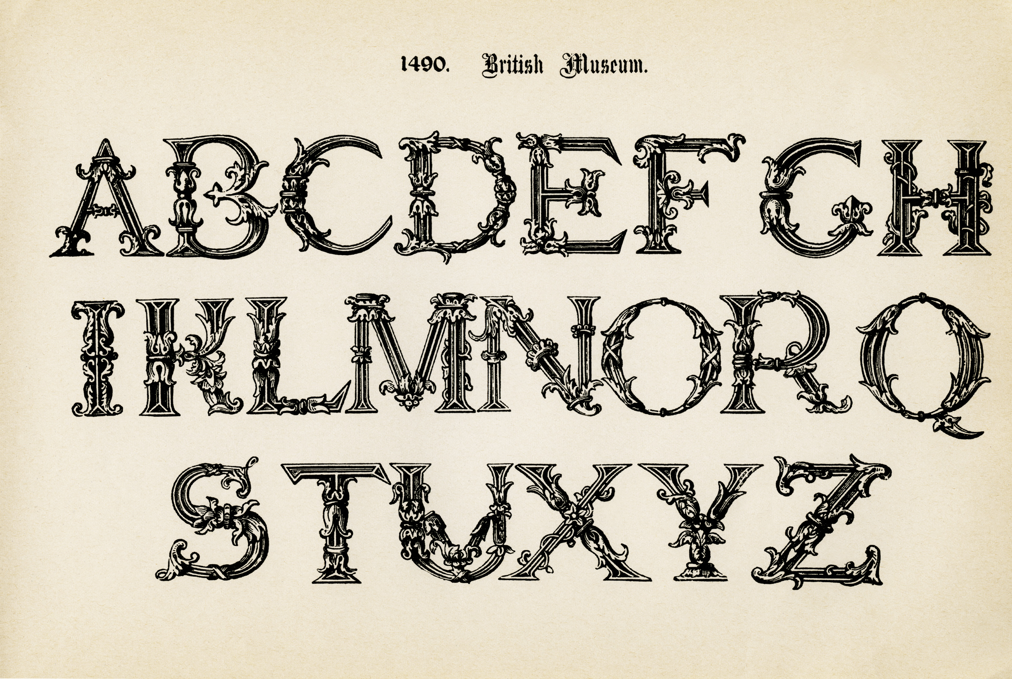 Alphabet Free Printable Alpha Fancy Letters Free Vintage Clipart