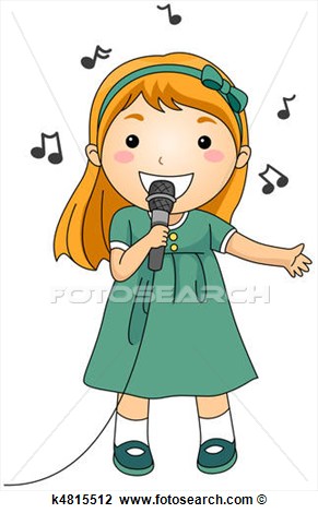 Clip Art   Singing Kid  Fotosearch   Search Clipart Illustration