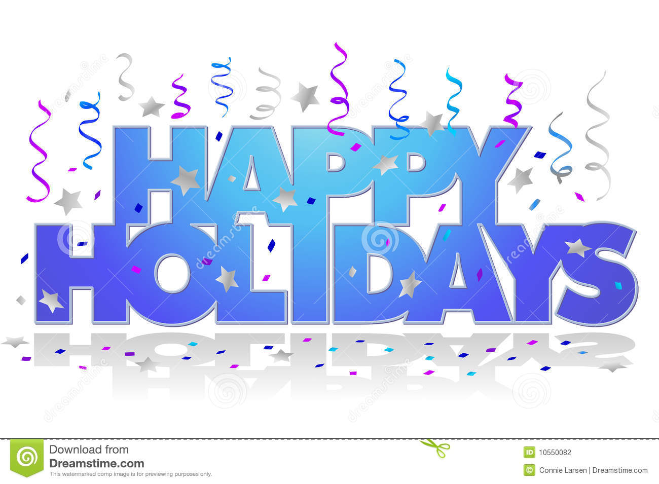 Happy Holidays Clip Art Free Happy Holidayseps Stock Photography