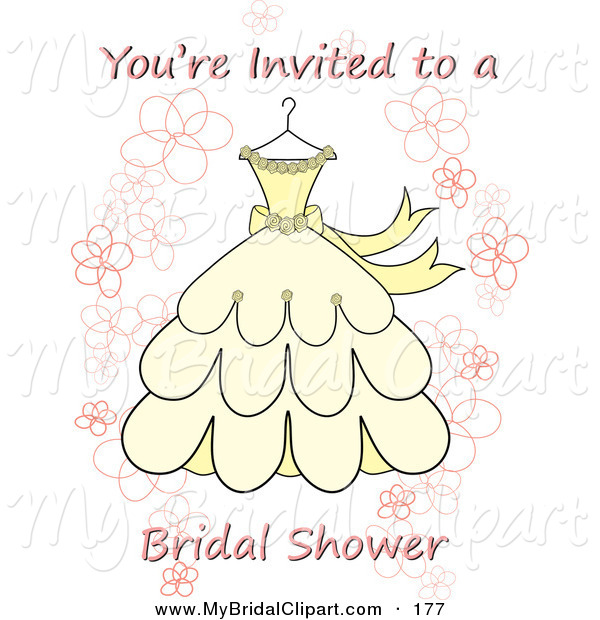 Bridal Clipart Of A You Re Invited To A Bridal Shower Party Invitation