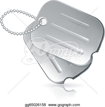 Drawing   Military Dog Tags  Clipart Drawing Gg65026158