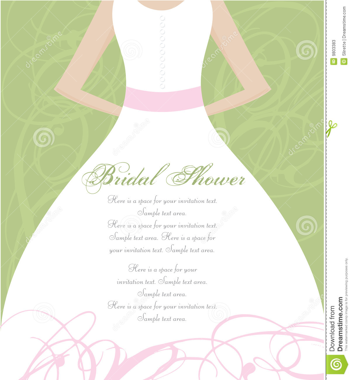 Invitation Panel To Use For Bridal Shower Or Any Wedding Related