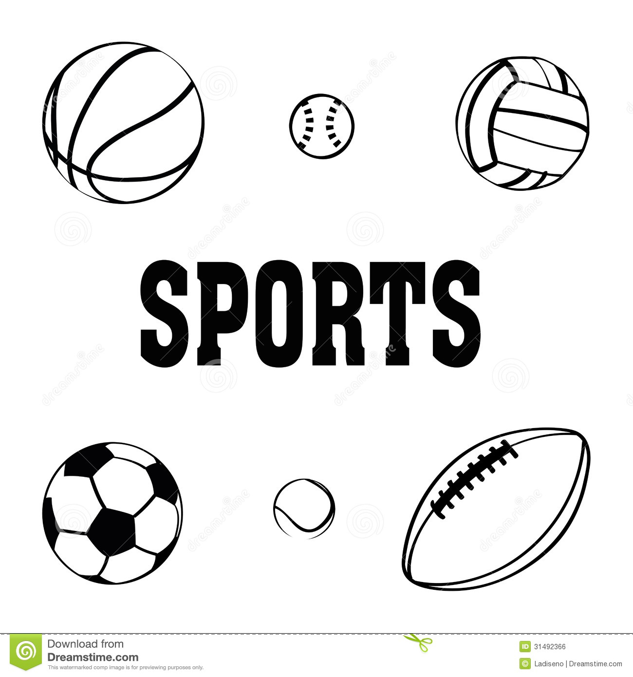 Sports Balls Royalty Free Stock Image   Image  31492366
