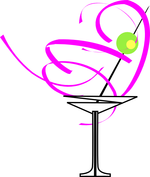 Martini Glass Pink Clip Art At Clker Com   Vector Clip Art Online