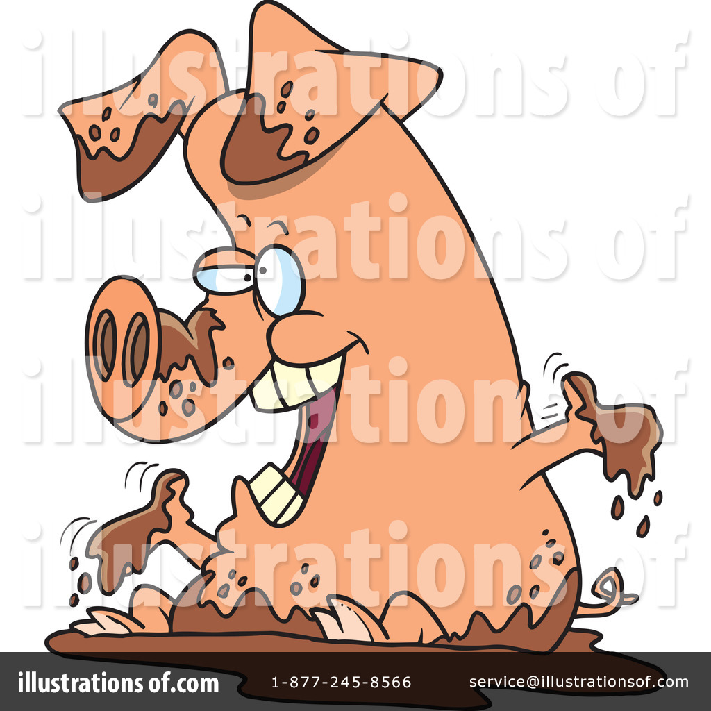 Muddy Pig Cartoon Clip Art