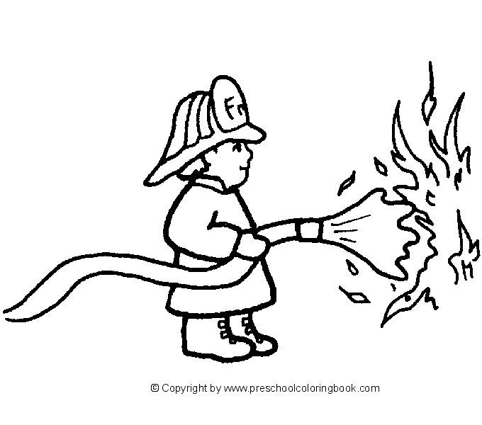Www Preschoolcoloringbook Com   Fire Safety Coloring Page