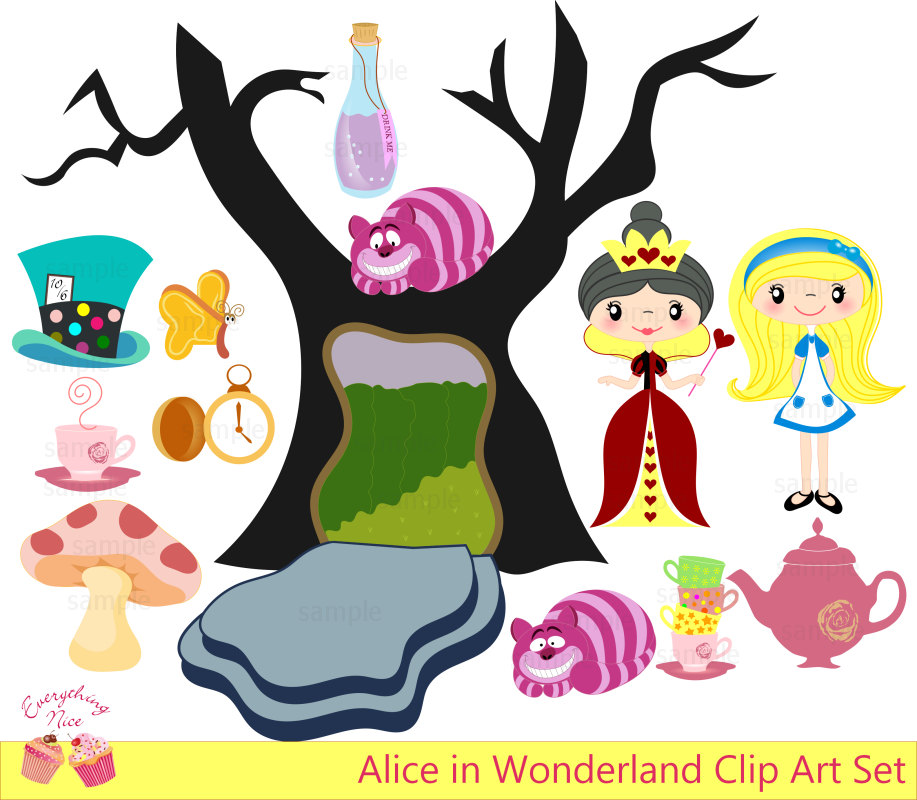 Alice In Wonderland Tea Party Silhouette Clip Art Alice In Wonderland