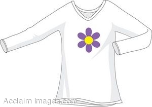 Long Sleeved T Shirt With A Flower Graphic On The Front Of It  Clipart