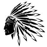North American Indian Chief Vector Illustration Indian Chief Holding A