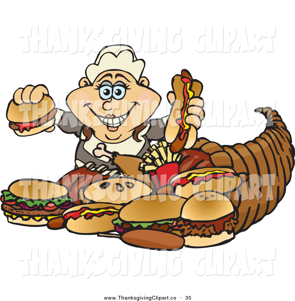 Happy Thanksgiving Cornucopia Clipart Vector Clip Art Of A Happy