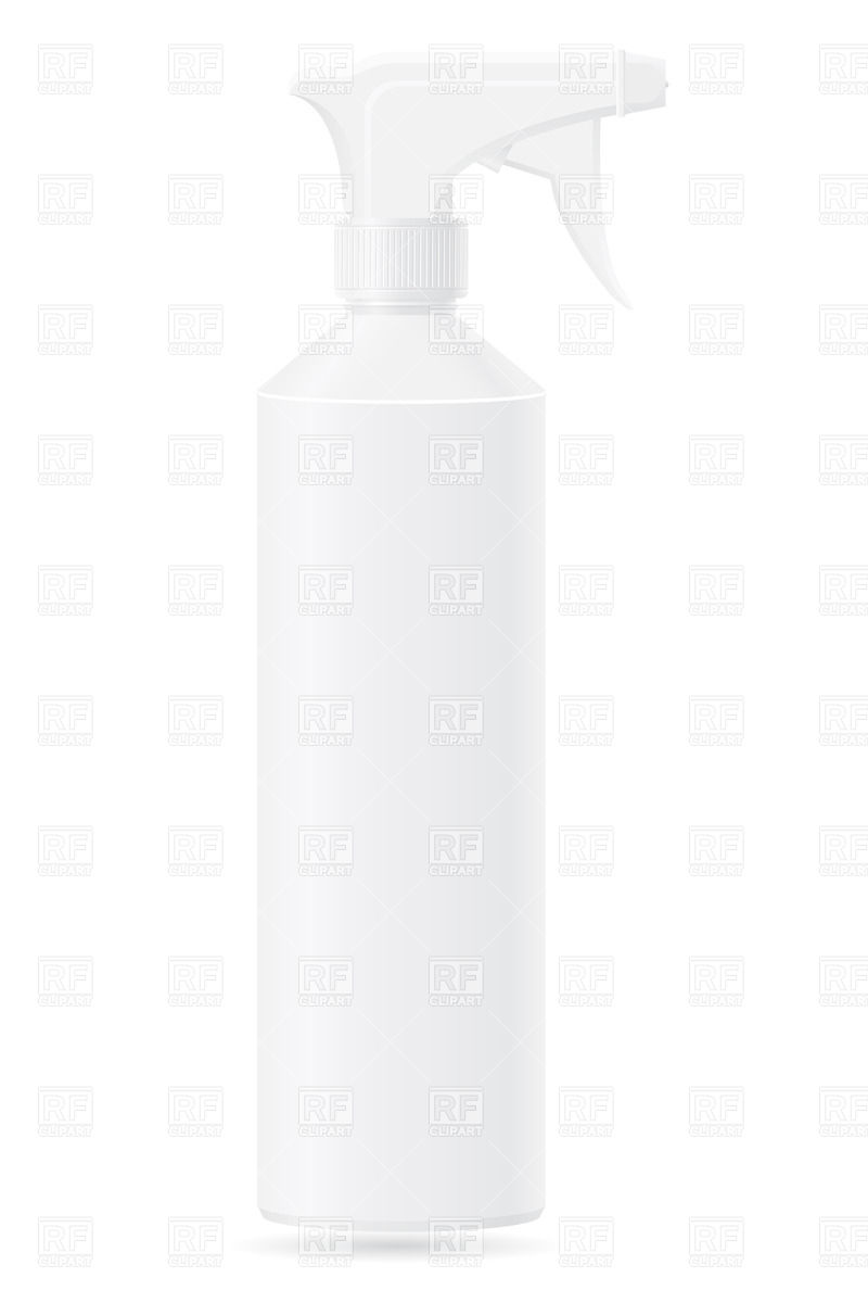 White Spray Bottle Objects Download Royalty Free Vector Clip Art