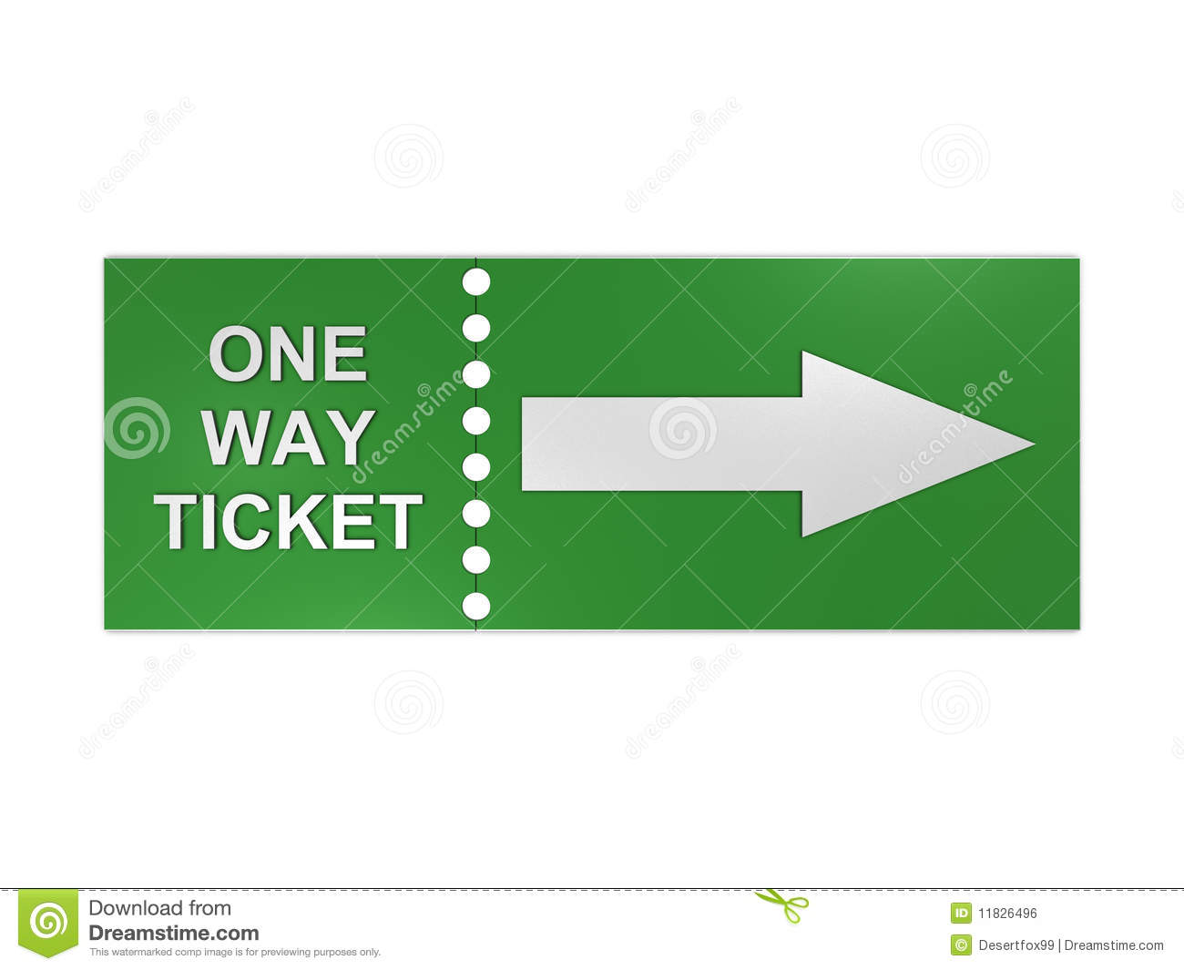One Way Ticket Royalty Free Stock Image   Image  11826496