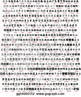 Vector Art   Vector Chinese Writing With English Translation  Clipart