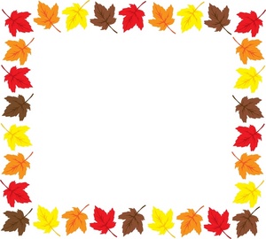 Autumn Leaves Borders Clip Art