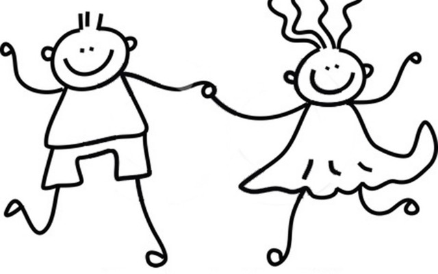 Black And White Kids Holding Hands   Cliparts Co