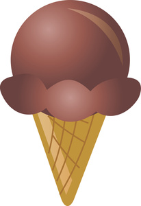 Chocolate Simple Ice Girl Smiling At An Ice Cream Clip