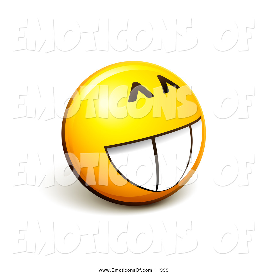 Clip Art Vector Grinning Expressive Yellow Smiley Face Emoticon