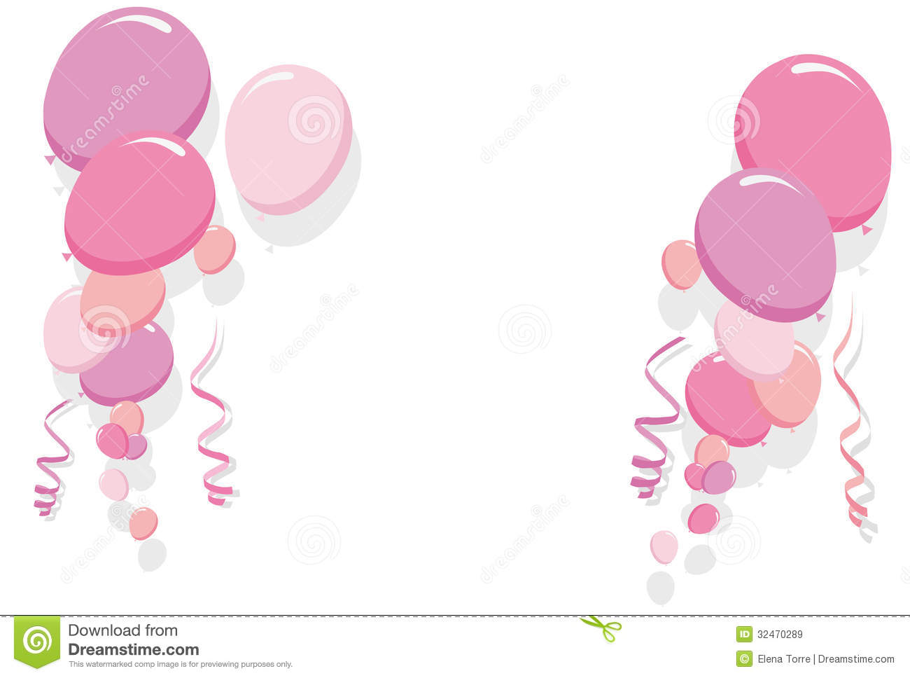 Pink Balloons Border Vector Royalty Free Stock Images   Image