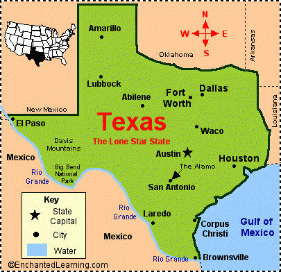 Texas Map Facts And Figures