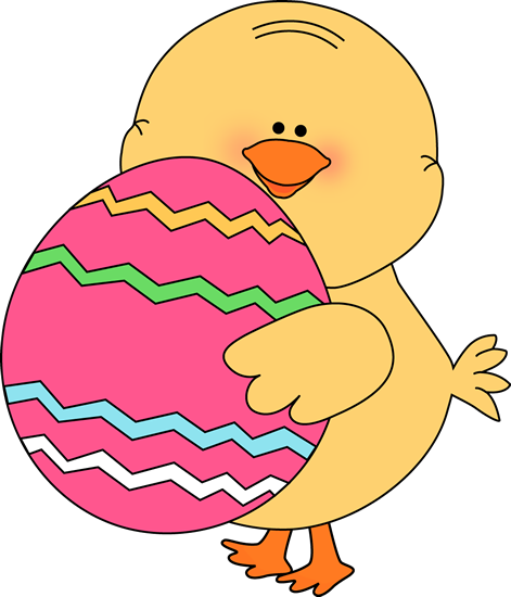 Chick Carrying Easter Egg Clip Art   Chick Carrying Easter Egg Image