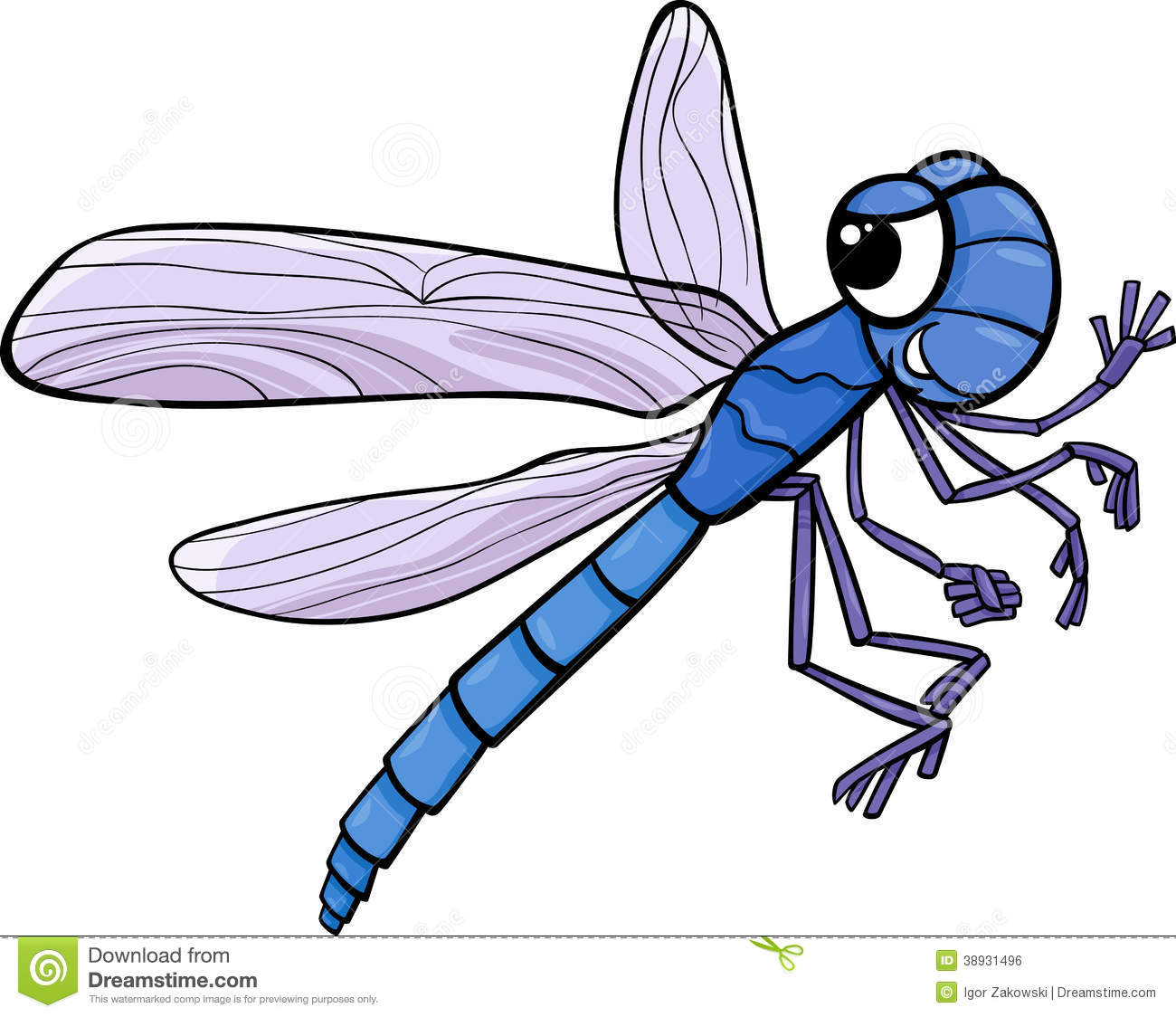 Dragonfly Insect Cartoon Illustration Stock Vector   Image  38931496