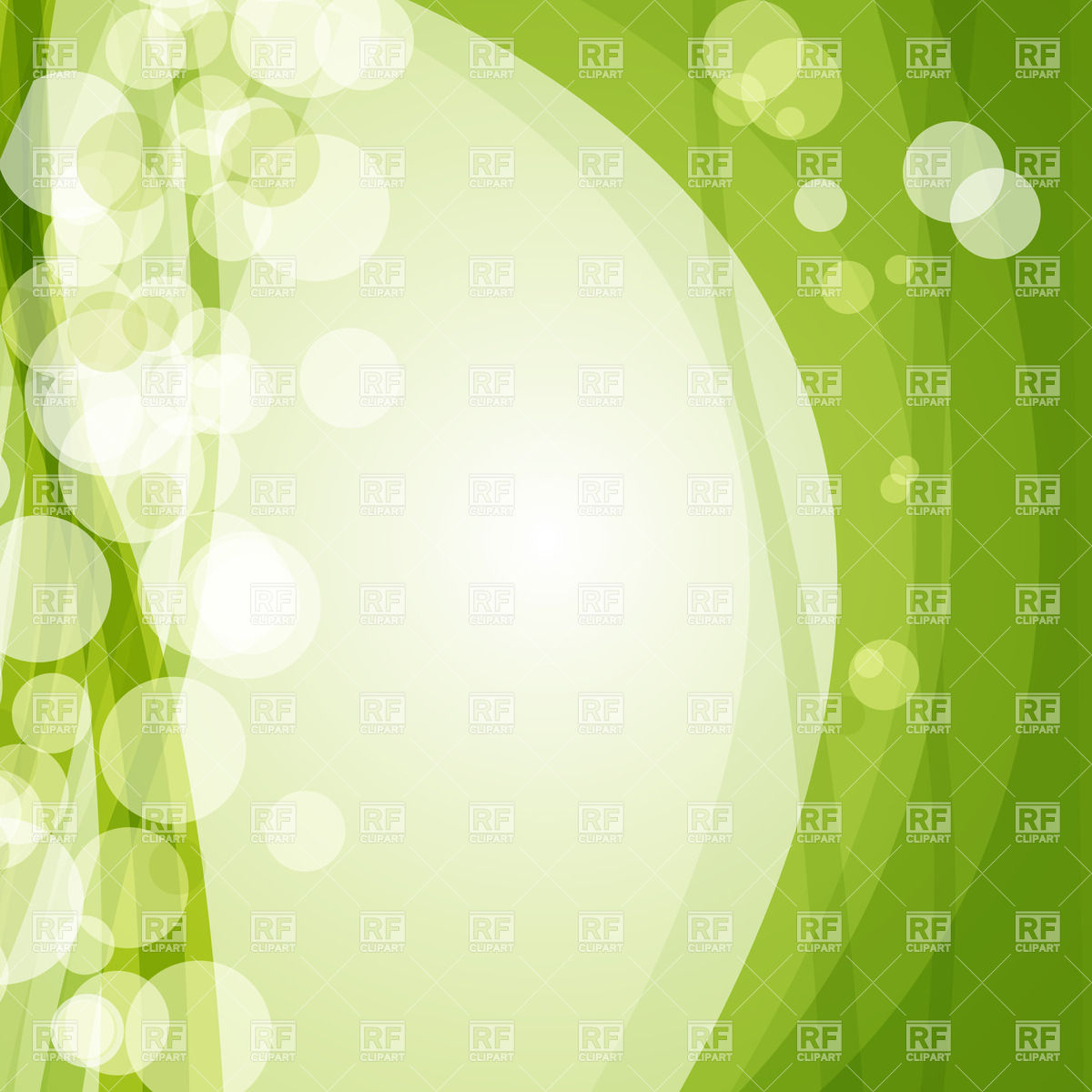 Green Ecological Background With Waves And Light Spots 24598