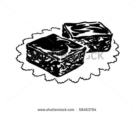 Brownies   Retro Clip Art Stock Vector 58463794   Shutterstock
