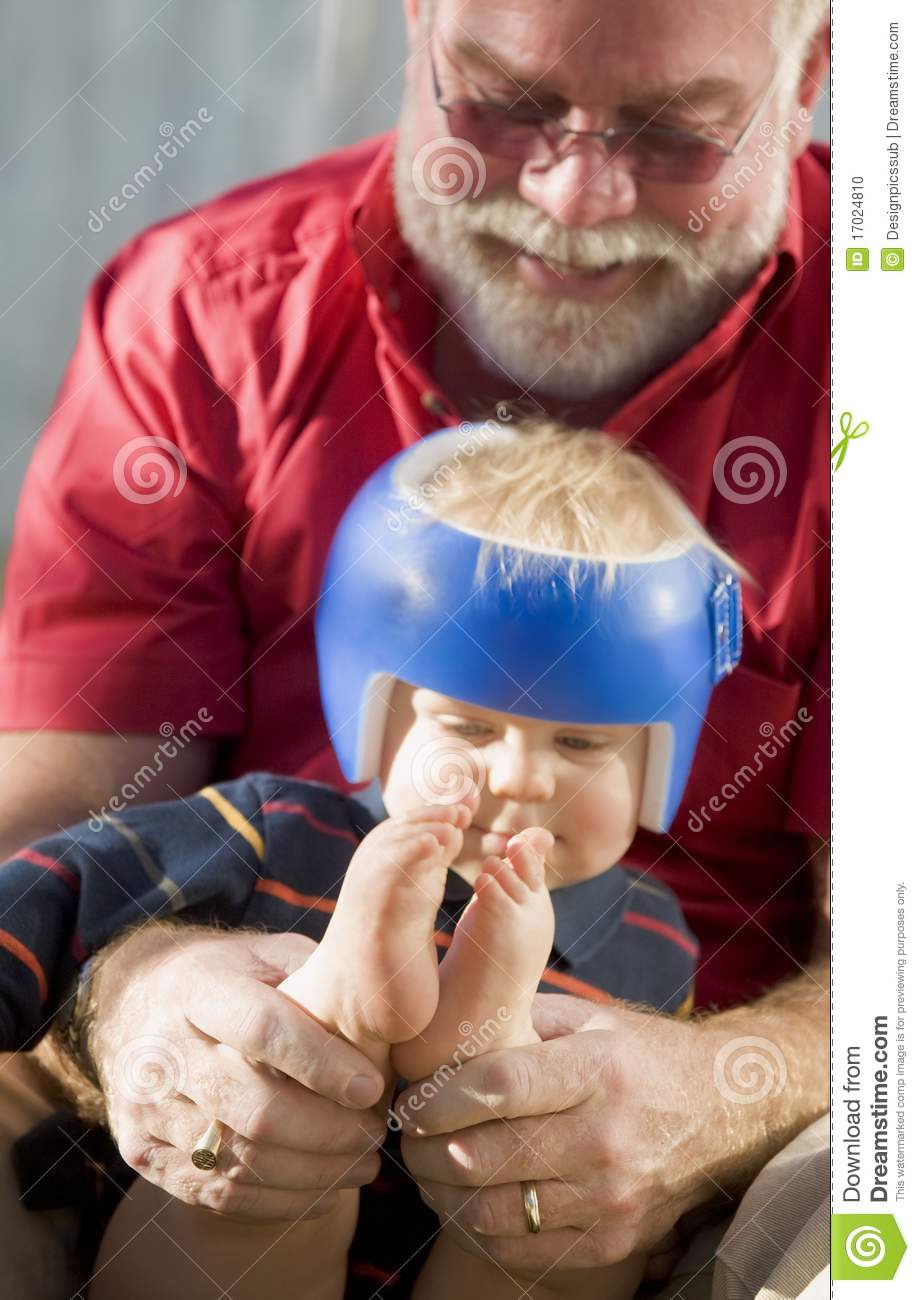 Grandpa Playing With Grandson Stock Photo   Image  17024810