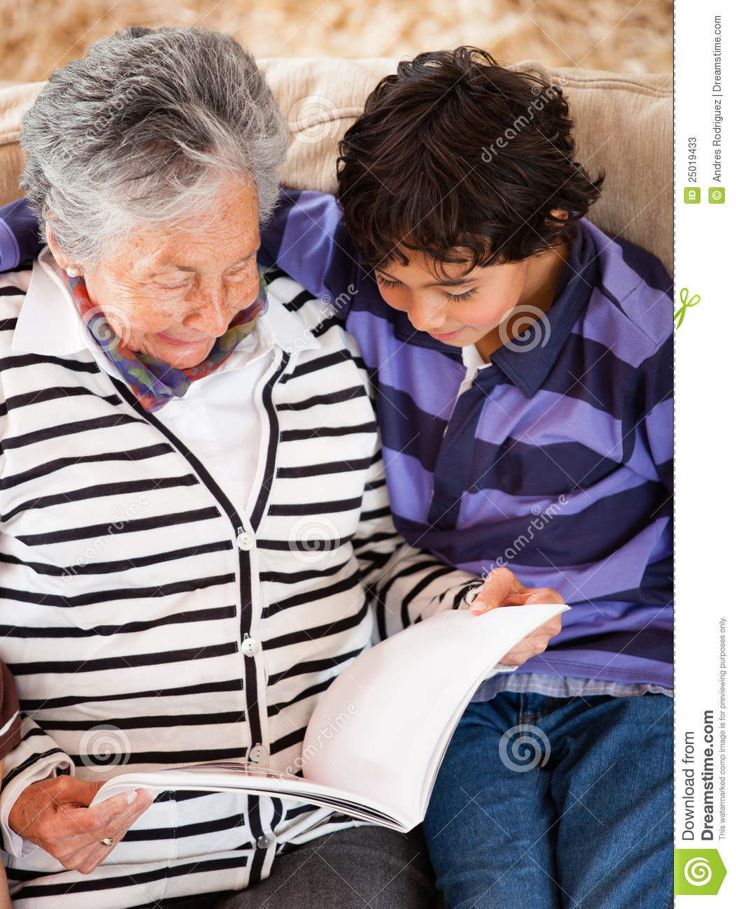 More Similar Stock Images Of   Grandmother Reading A Story