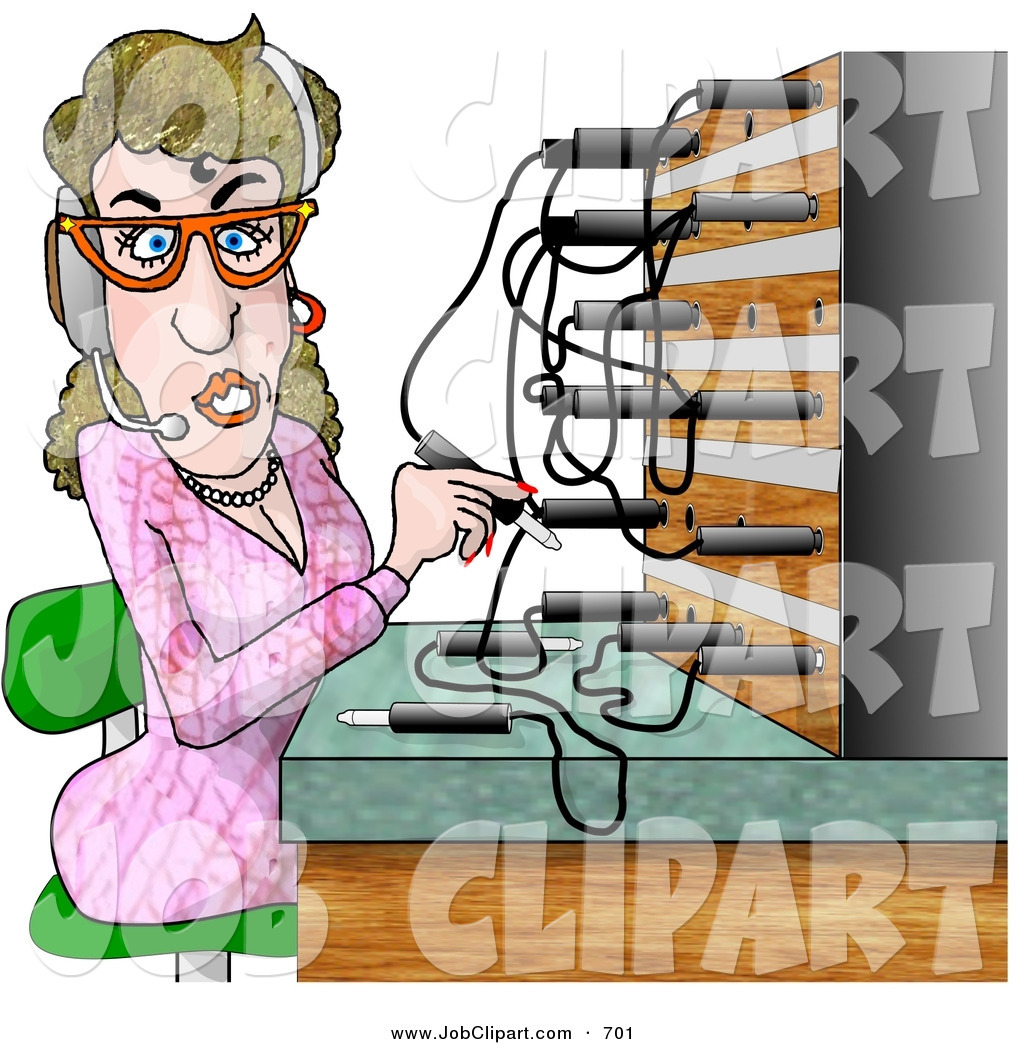 Operator Clipart Job Clip Art Of An Agitated Female Telephone Operator