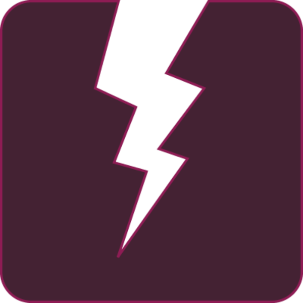Power Icon Showing Lightning Bolt   Vector Clip Art