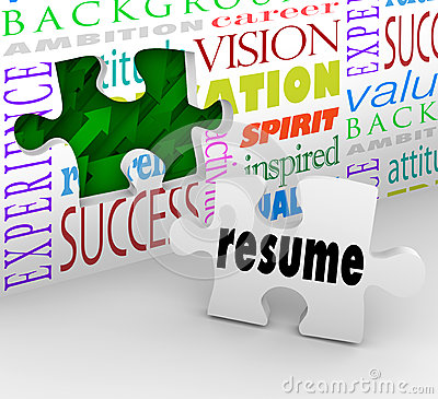 Resume Fill Opening New Position Job Interview Experience Stock Image