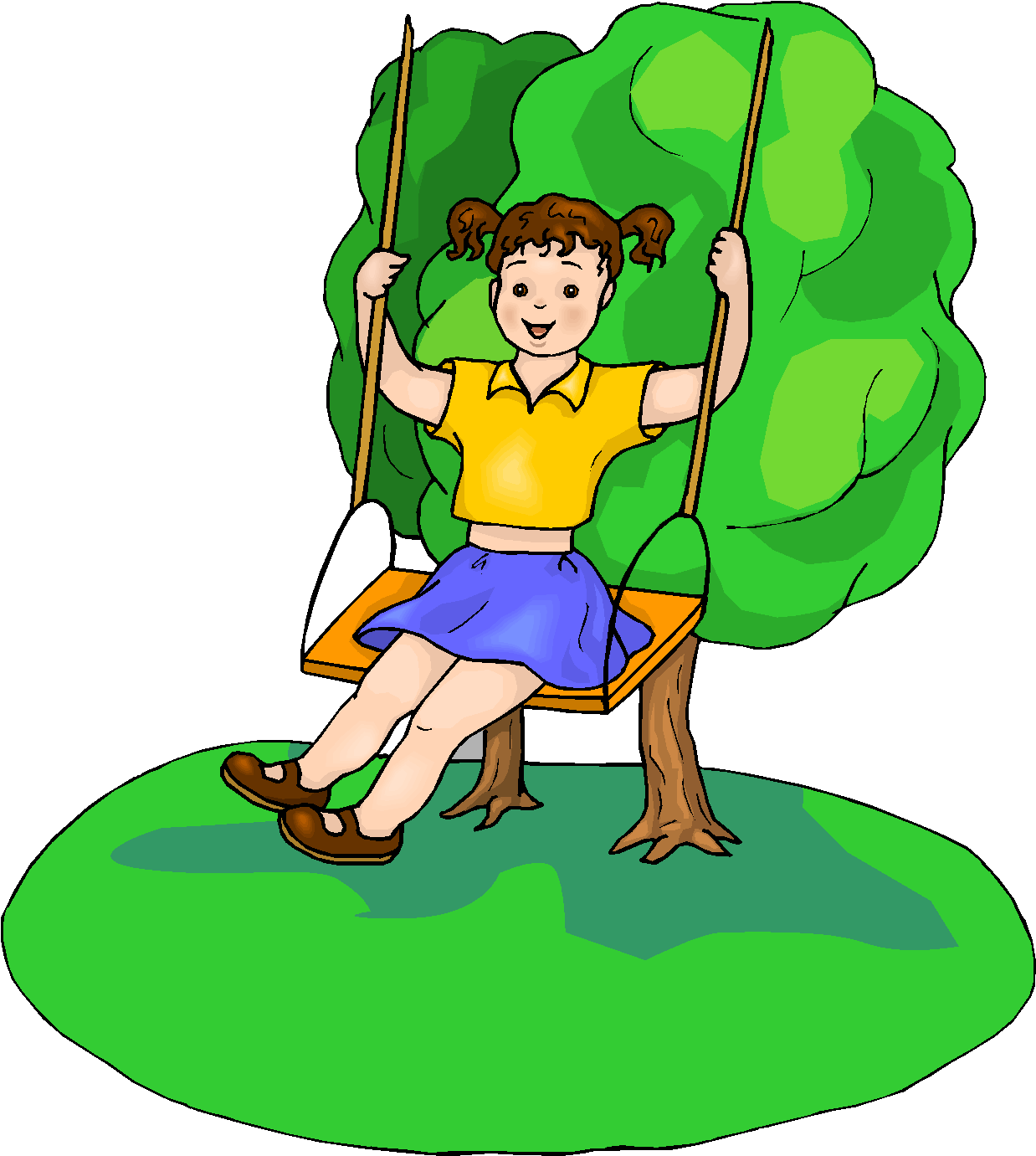 Girl Play Swings Free Clipart   Free Microsoft Clipart