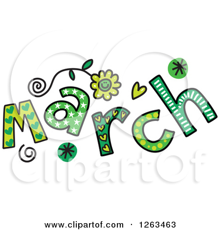 March Month Clip March Fancy Clipart