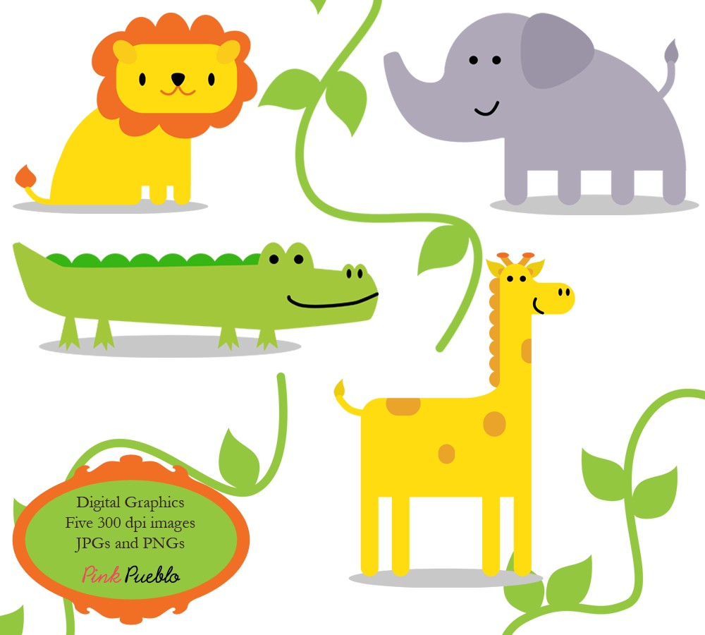 To Jungle Animals Clip Art Clipart Zoo Safari Wild Animals Clip