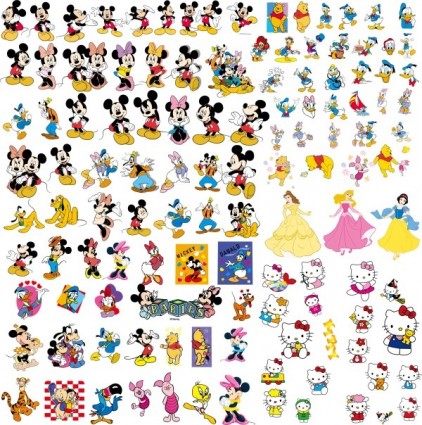 Disney Cartoon Clip Art Collection Free Vector 4 93mb