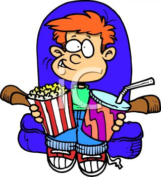 Watching A Movie Clipart
