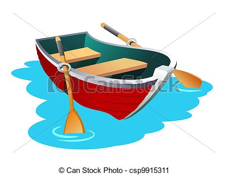 Clipart Of Boat   An Illustration Of Small Row Boat Csp9915311